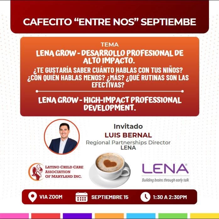 Cafécito Septiembre: LCAM y LENA se unen para ofrecer un cafecito informativo 13 Invitación a Cafecito Entre Nos con LCAM Septiembre 2026